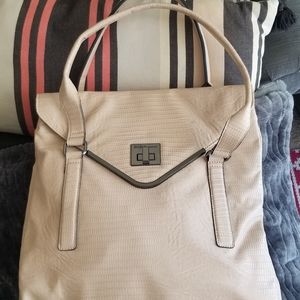 *Final* BCBGeneration Nude Faux Crocskin Handbag
